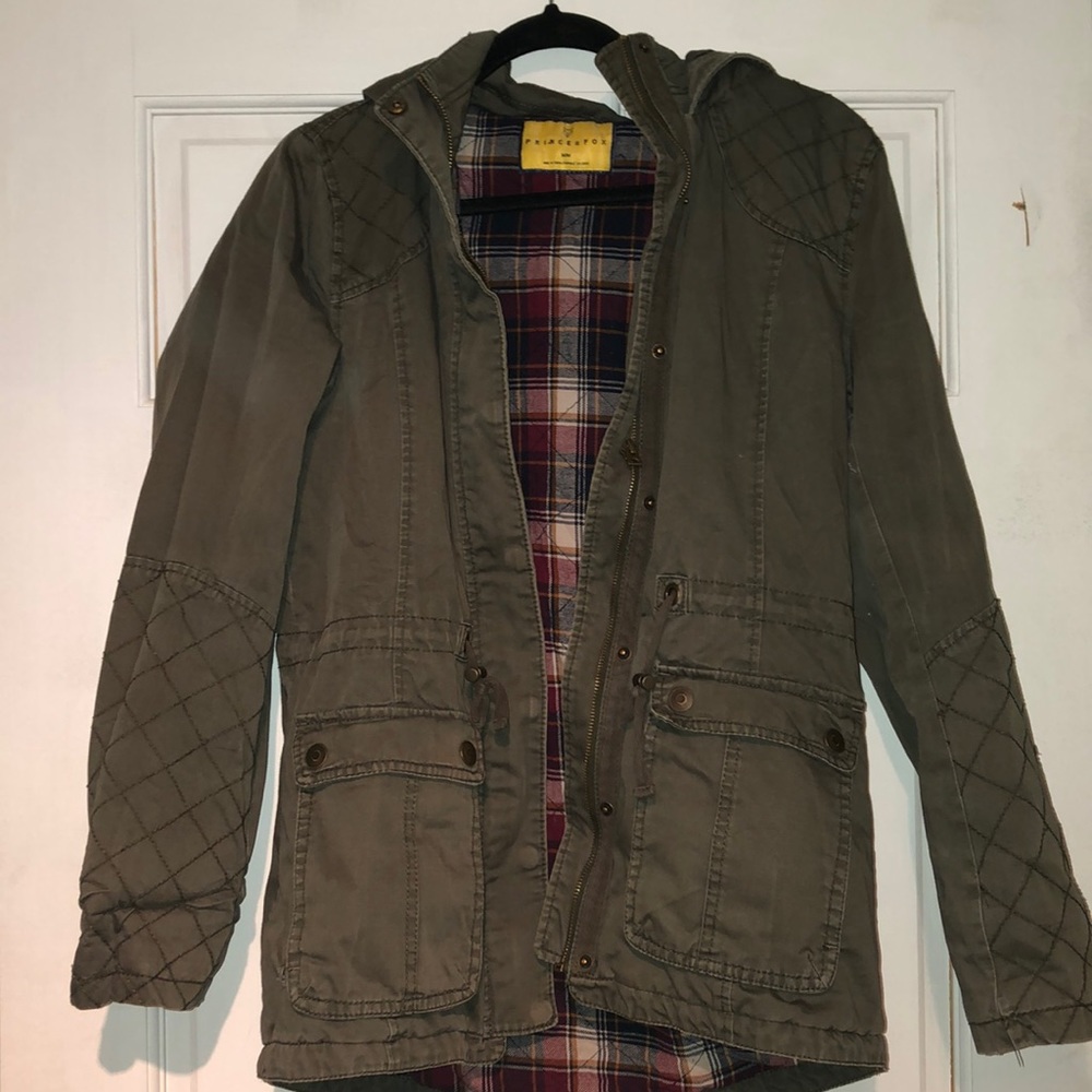 Army green winter coat